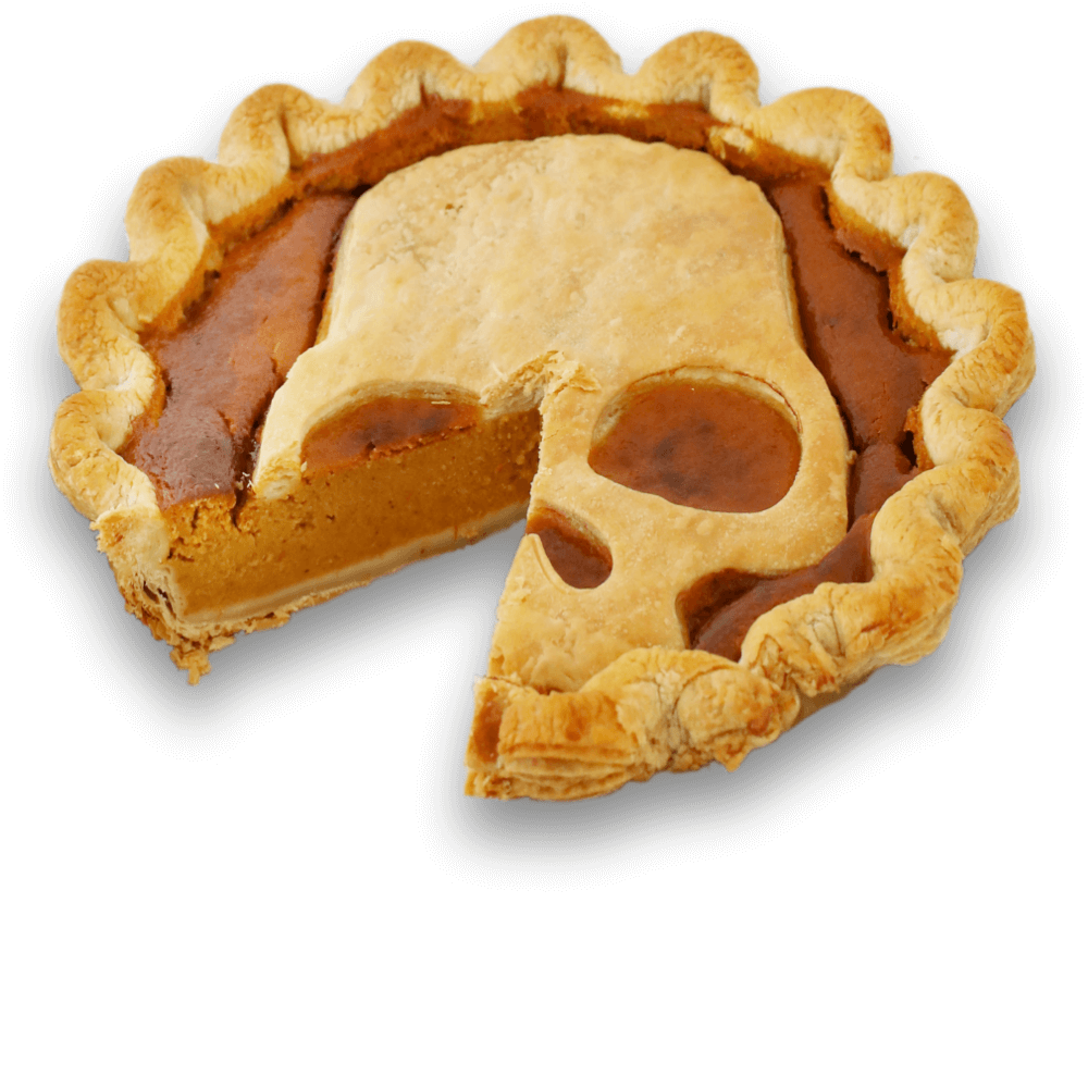 Halloween Jack-O-Pumpkin or Skull Pumpkin Pie