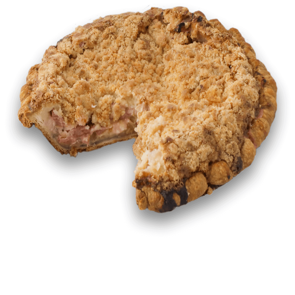 Sliced Rhubarb Custard Pie from The Pie Hole